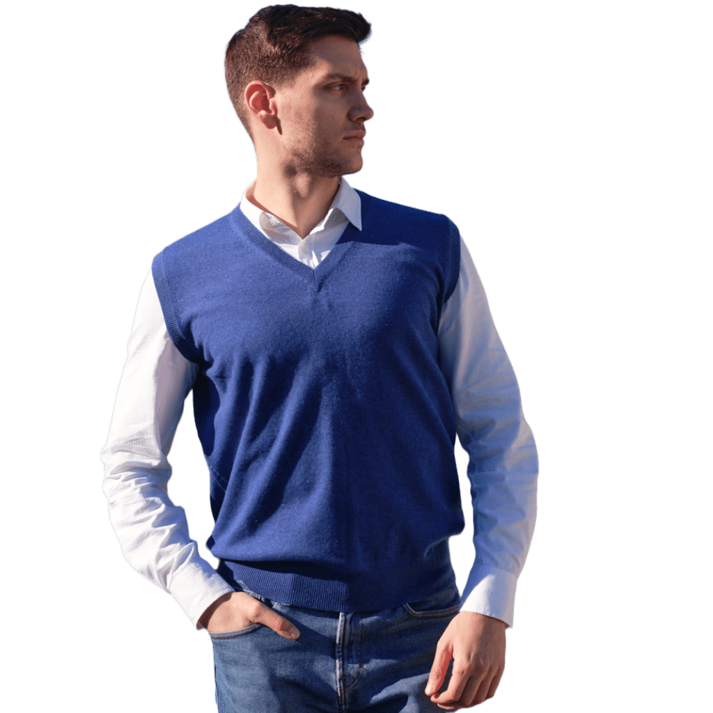 Gilet Uomo Puro Cashmere scollo a V