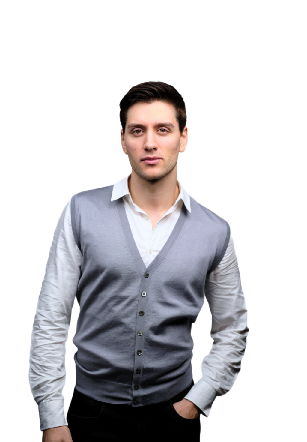 Gilet Uomo Misto Cashmere e Seta
