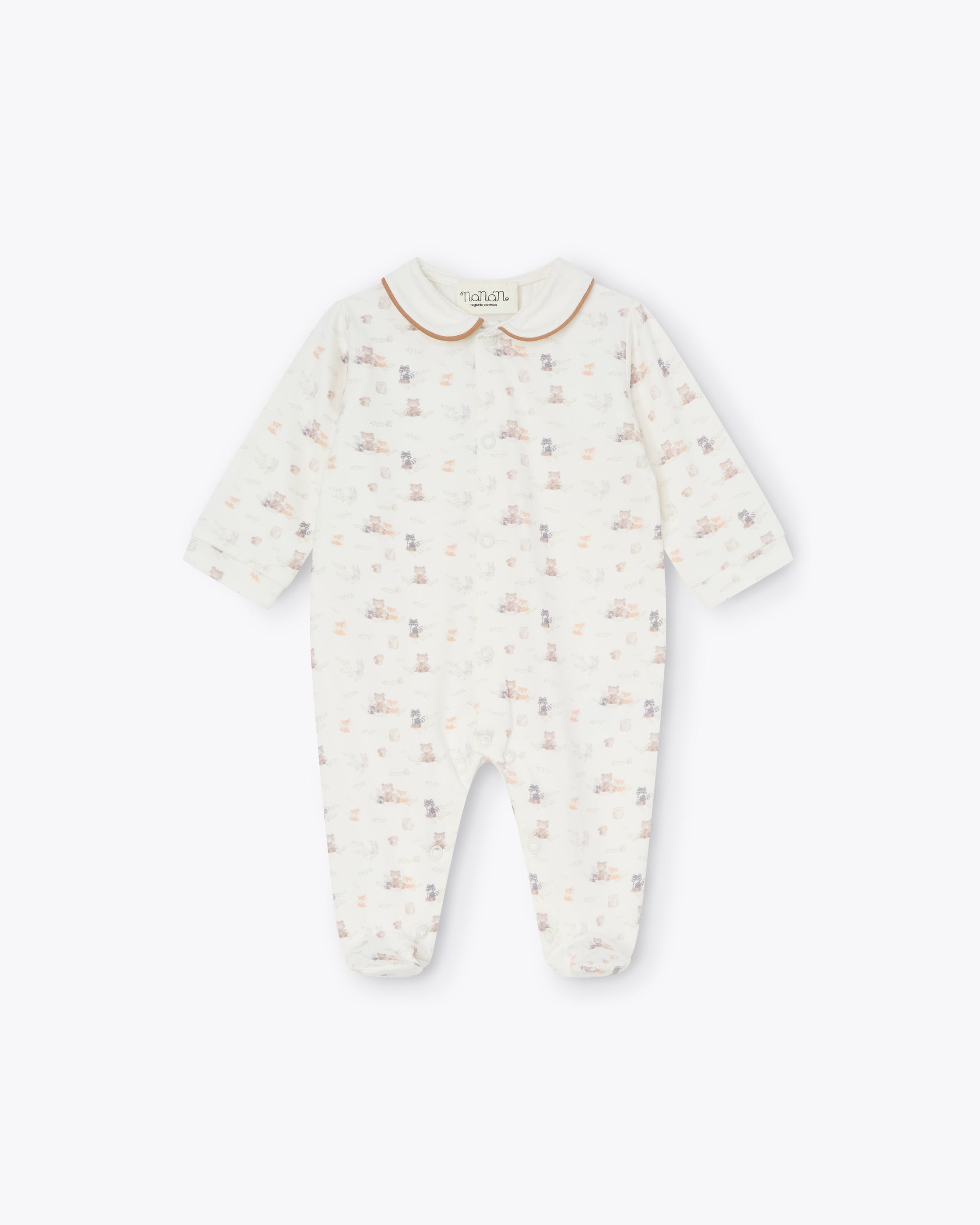 Tutina aperta in jersey fantasia sweet woodland