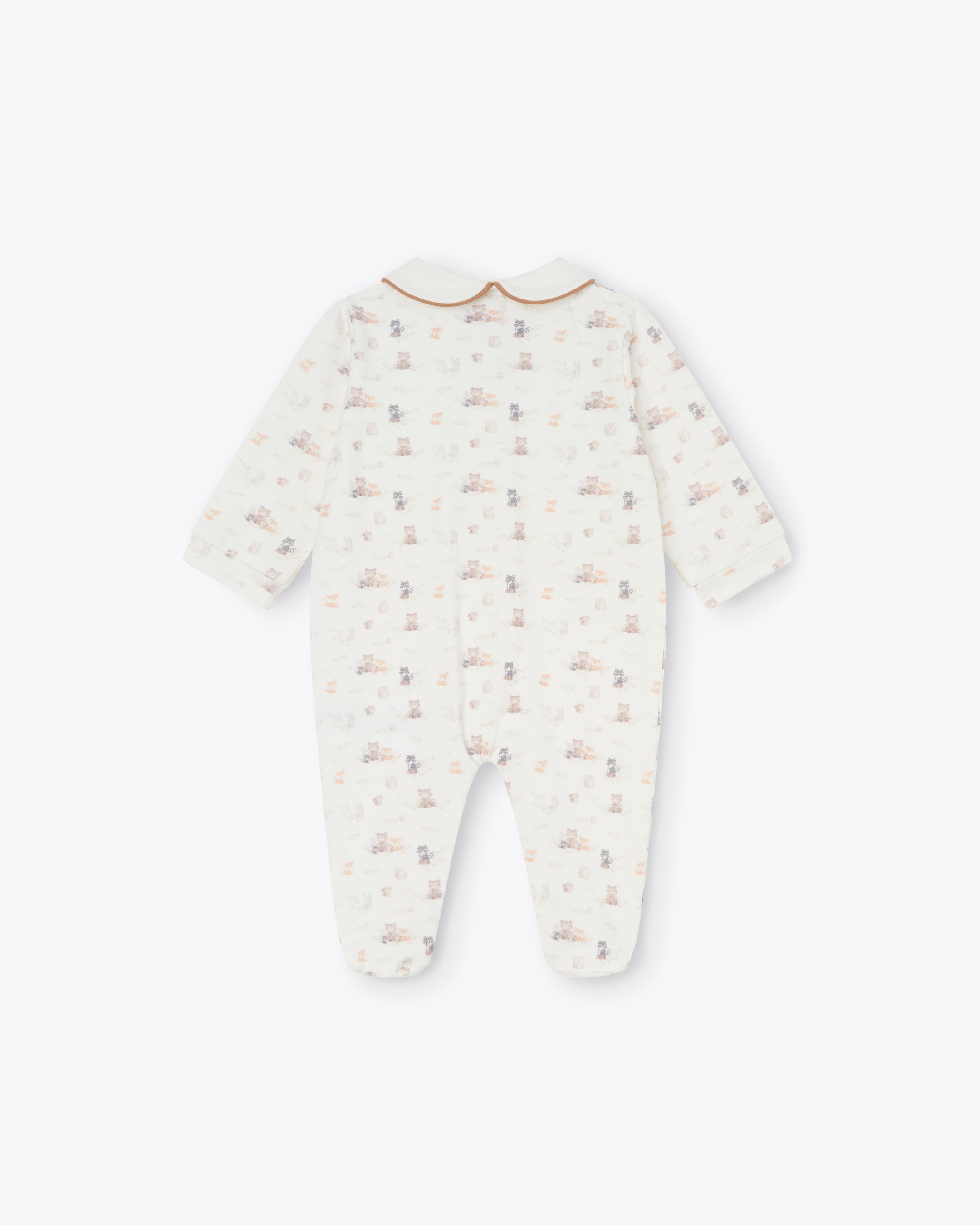 Tutina aperta in jersey fantasia sweet woodland