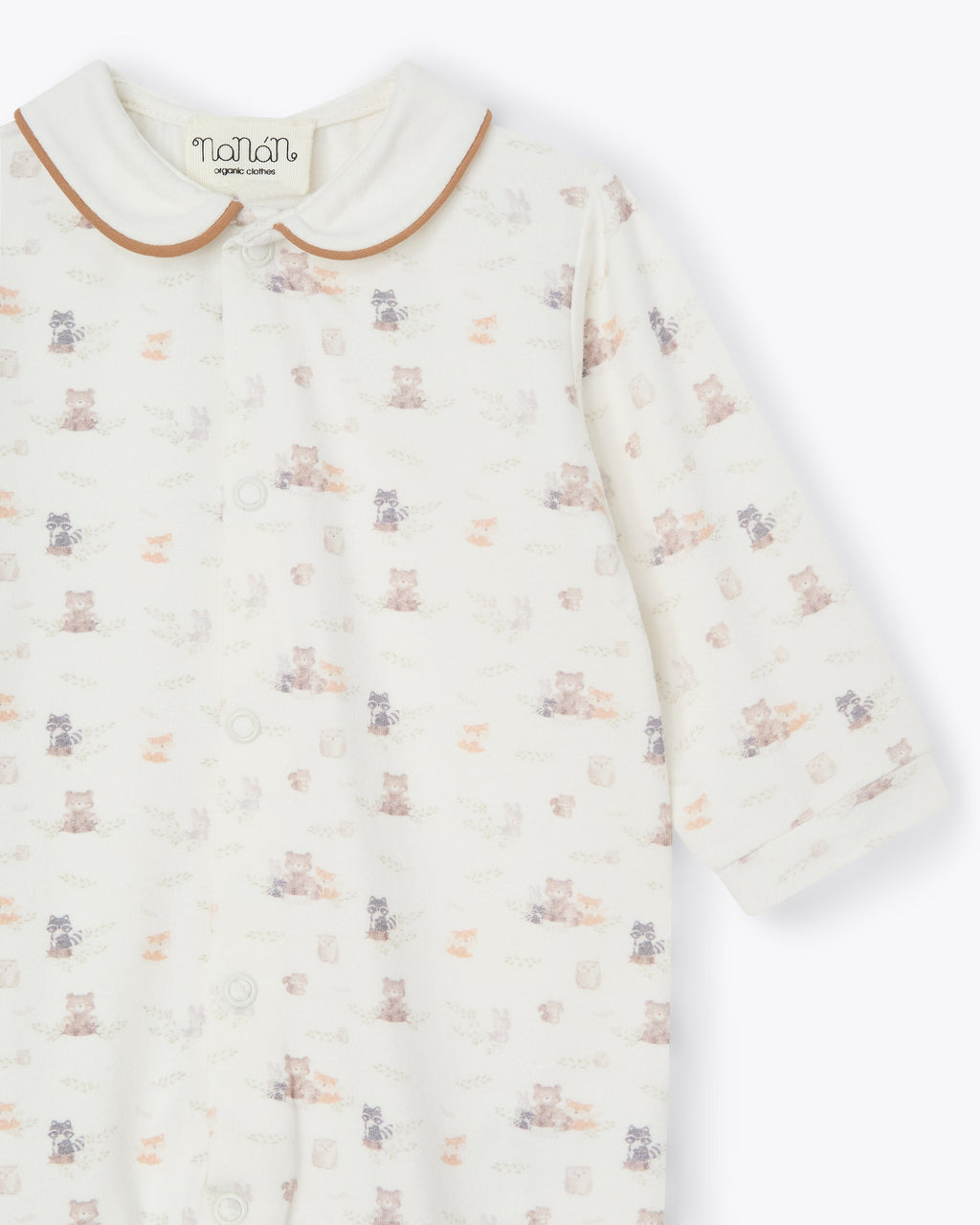 Tutina aperta in jersey fantasia sweet woodland