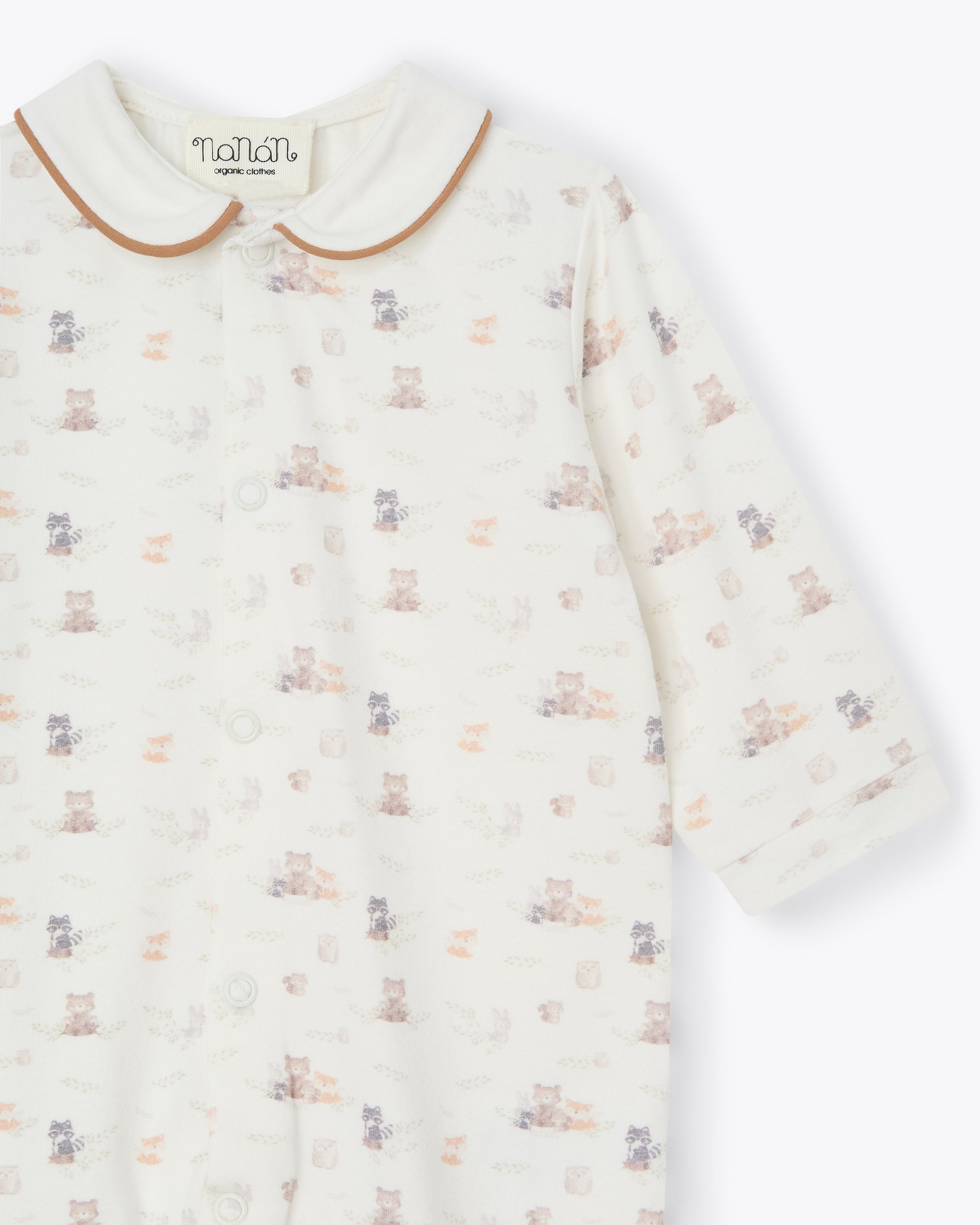 Tutina aperta in jersey fantasia sweet woodland