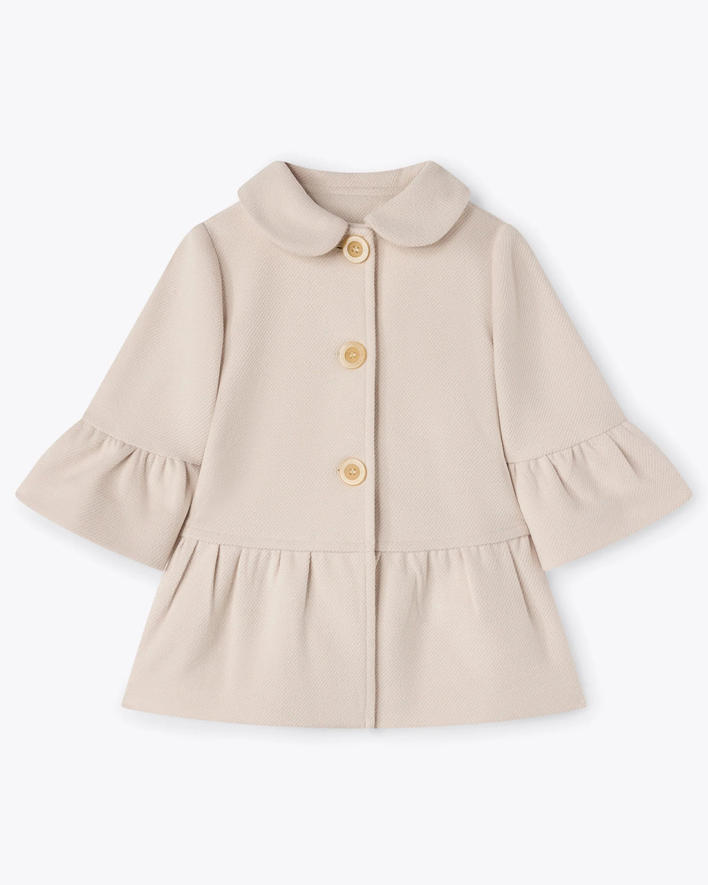 Cappotto avorio monopetto