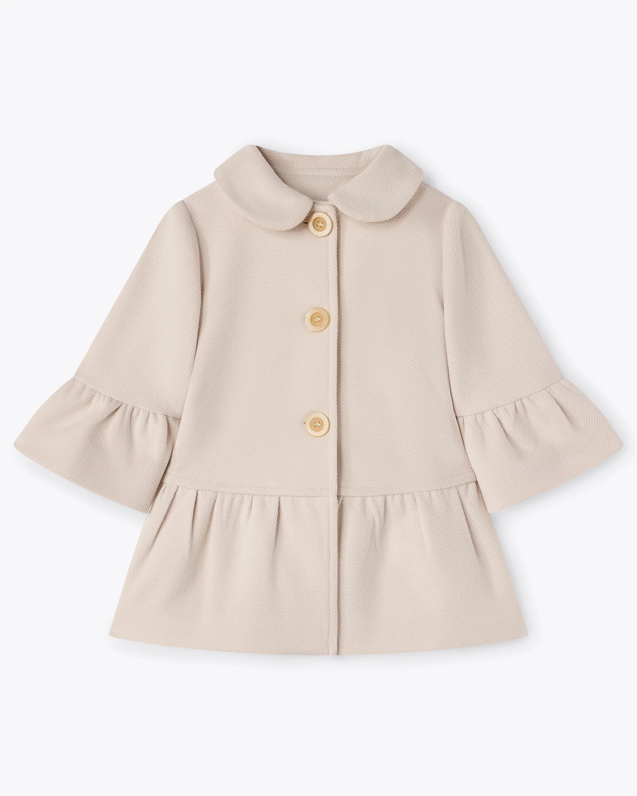 Cappotto avorio monopetto