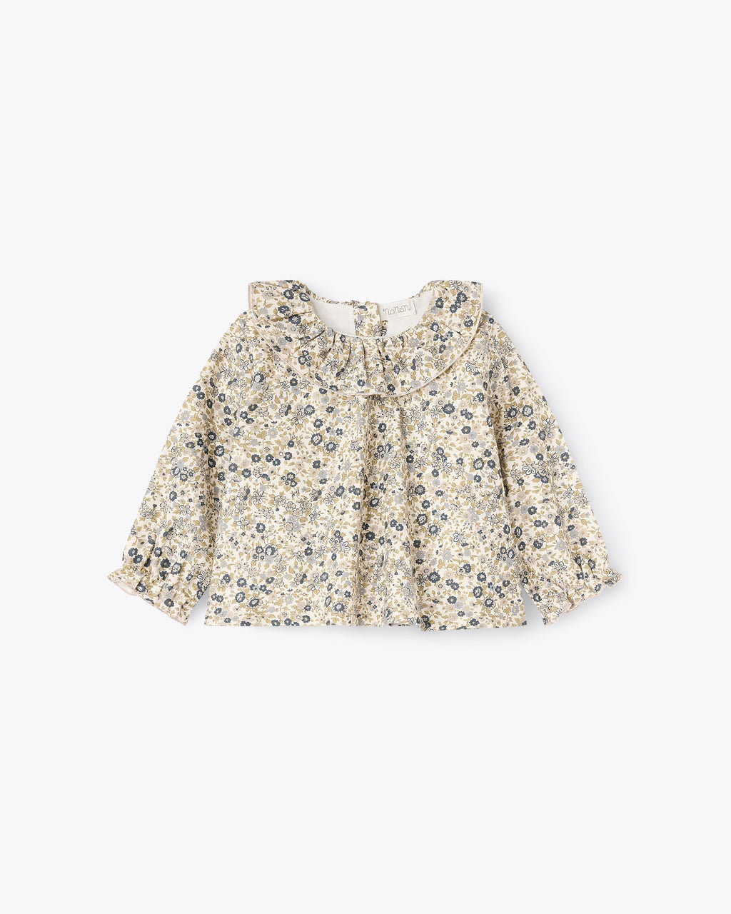 Camicia fantasia fiorellini verde