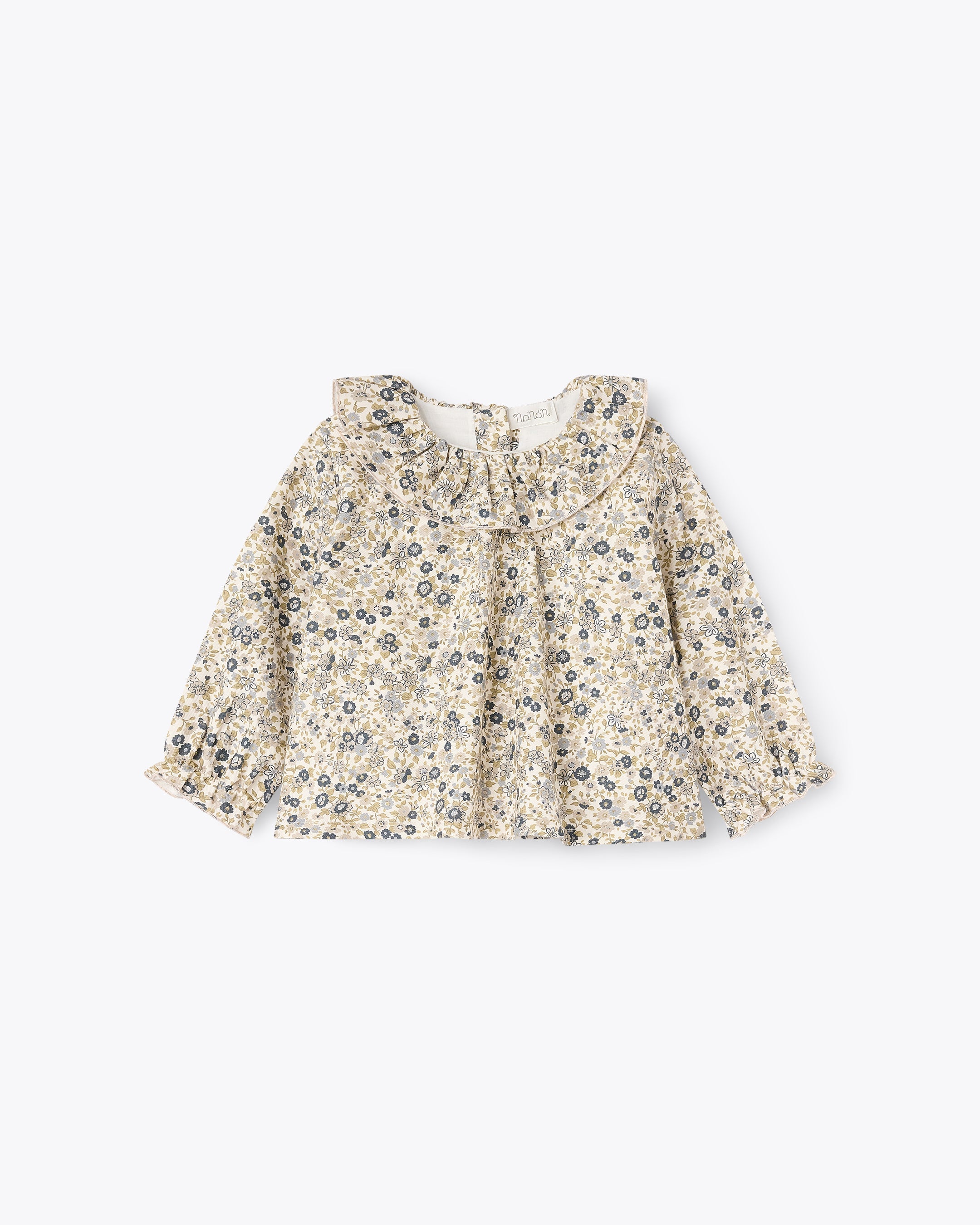 Camicia fantasia fiorellini verde