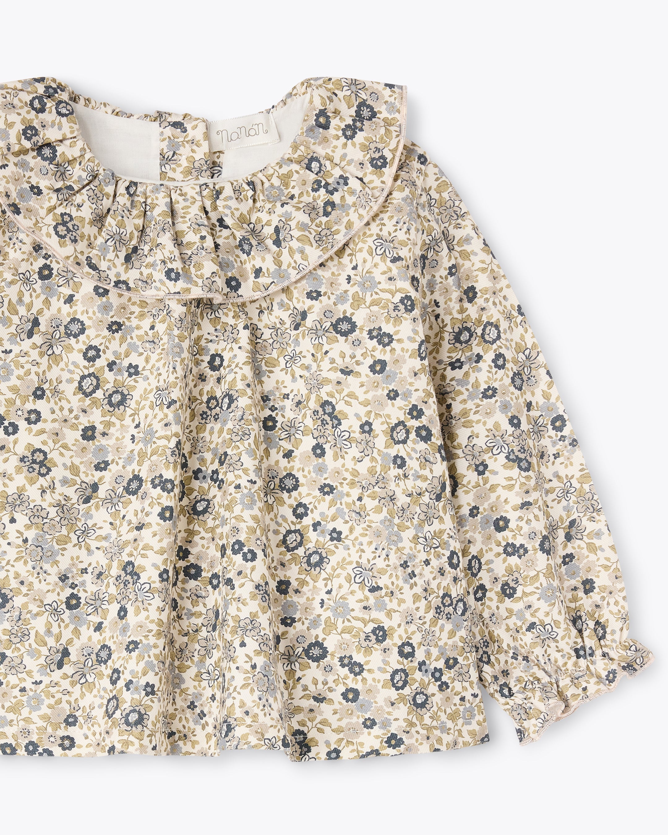 Camicia fantasia fiorellini verde