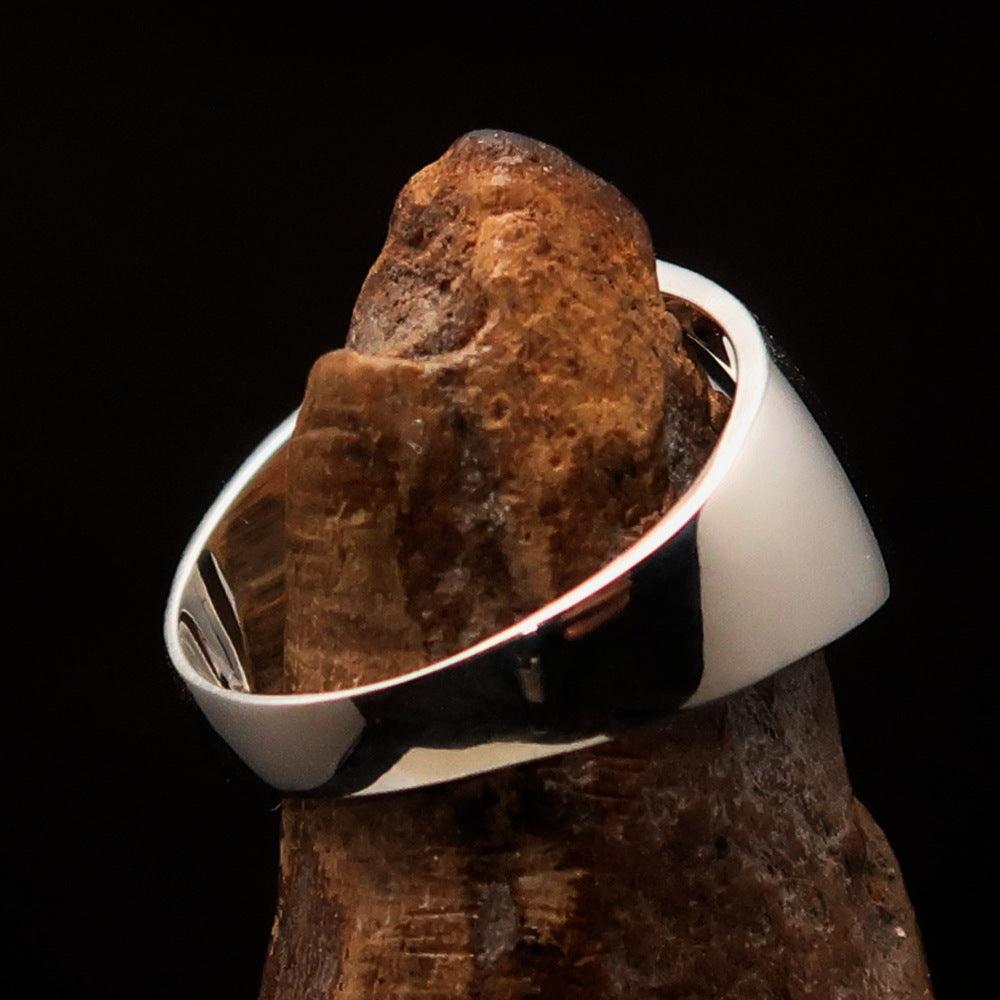 Men's Greek upper case Capital Letter Initial Ring Delta - Sterling Silver