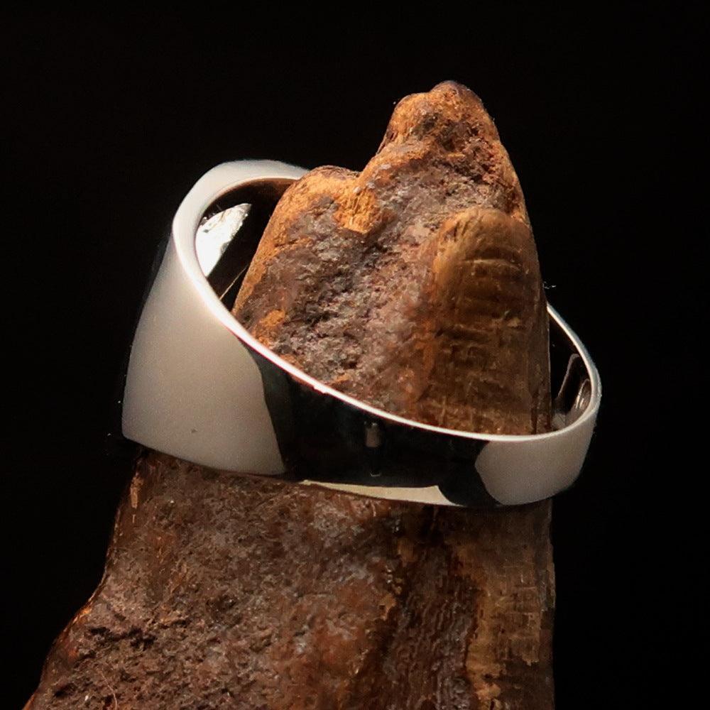 Men's Greek upper case Capital Letter Initial Ring Delta - Sterling Silver