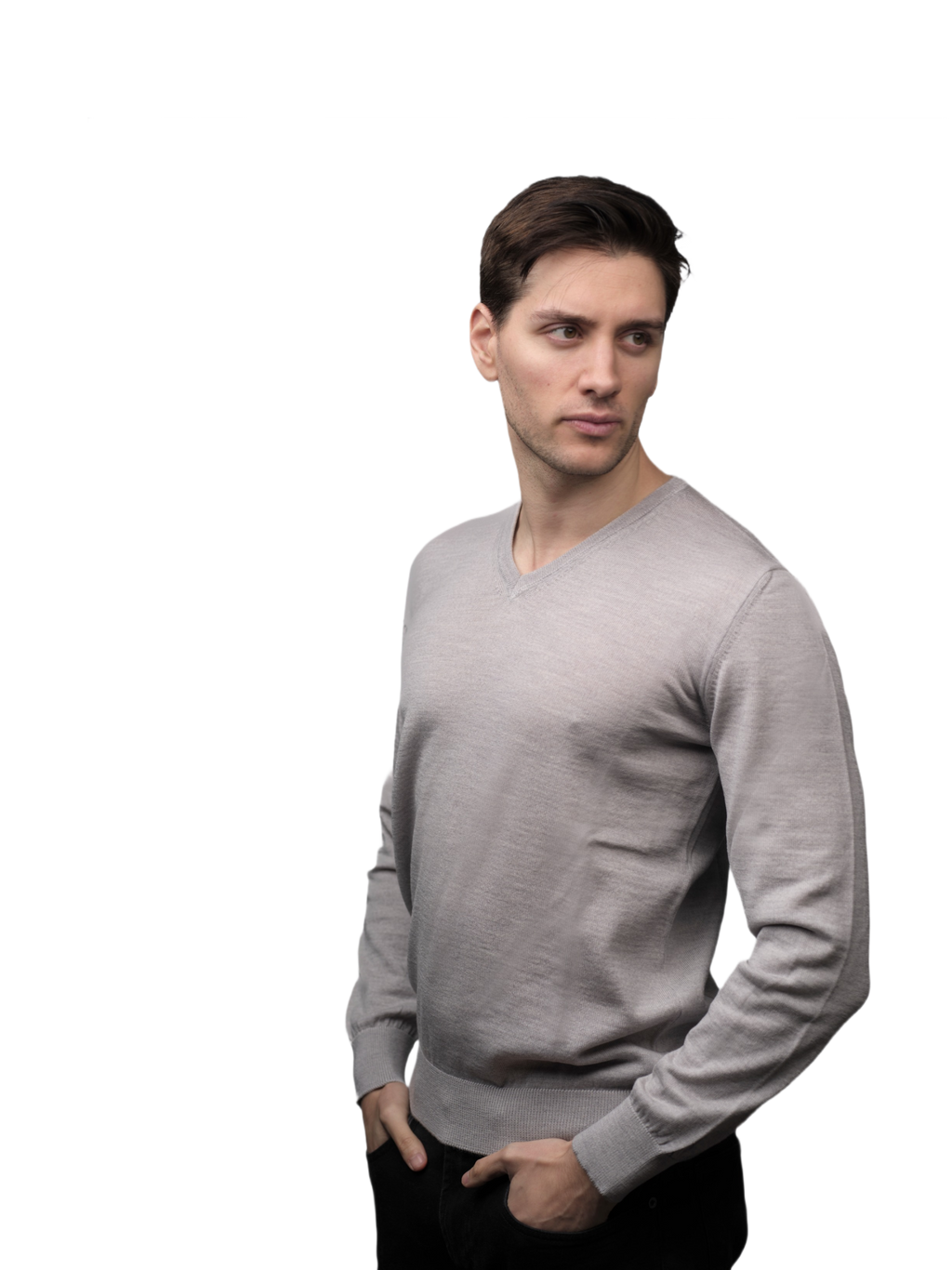 Maglia Uomo Scollo V Lana Merino Extrafine