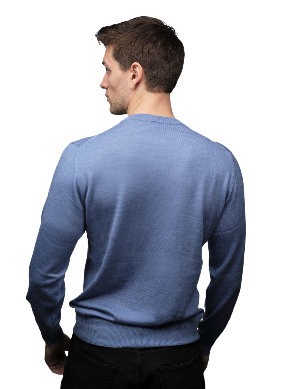 Maglia Uomo in misto Cashmere, Seta e Lana Merino Extrafine Girocollo