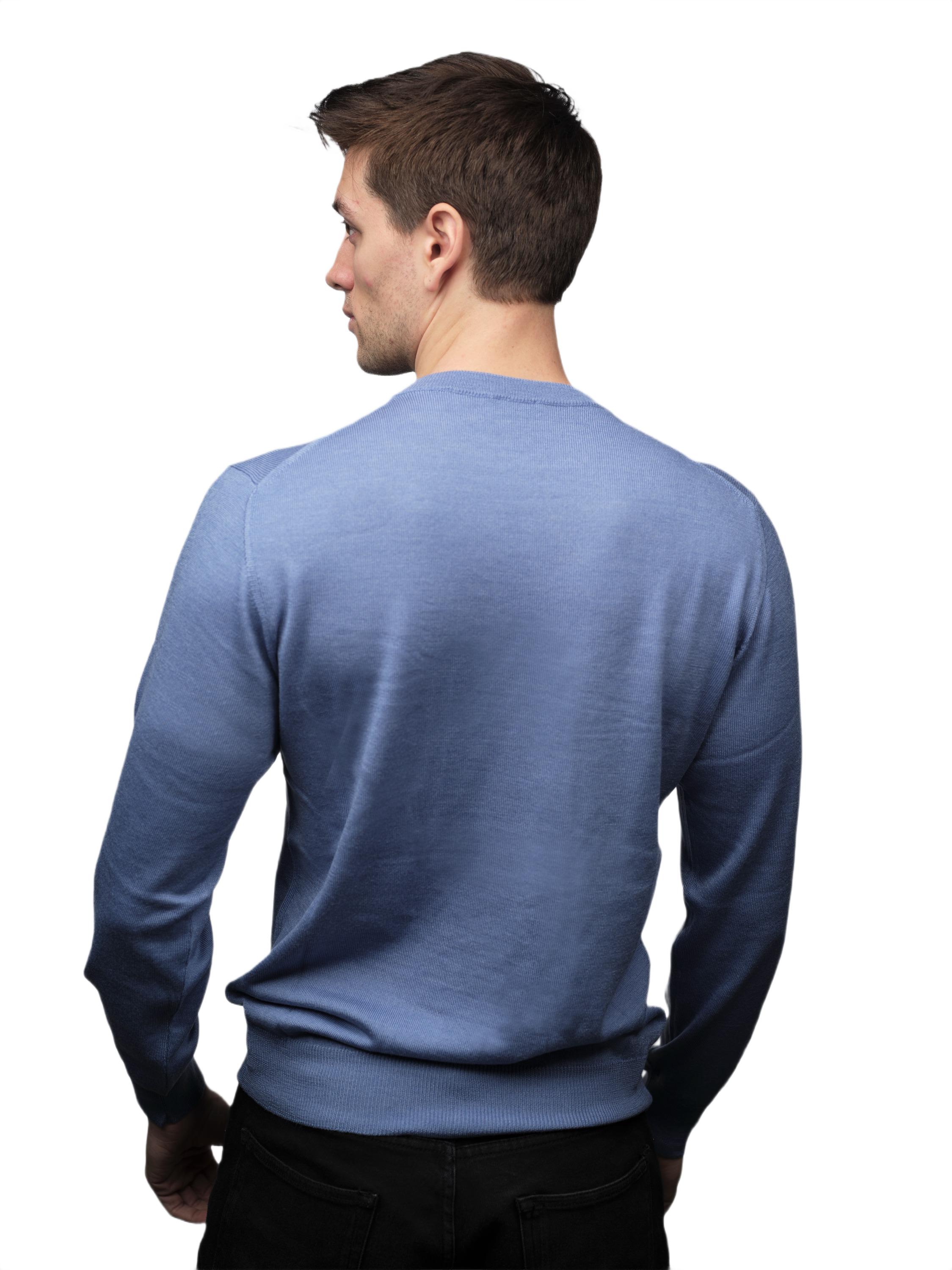 Maglia Uomo in misto Cashmere, Seta e Lana Merino Extrafine Girocollo