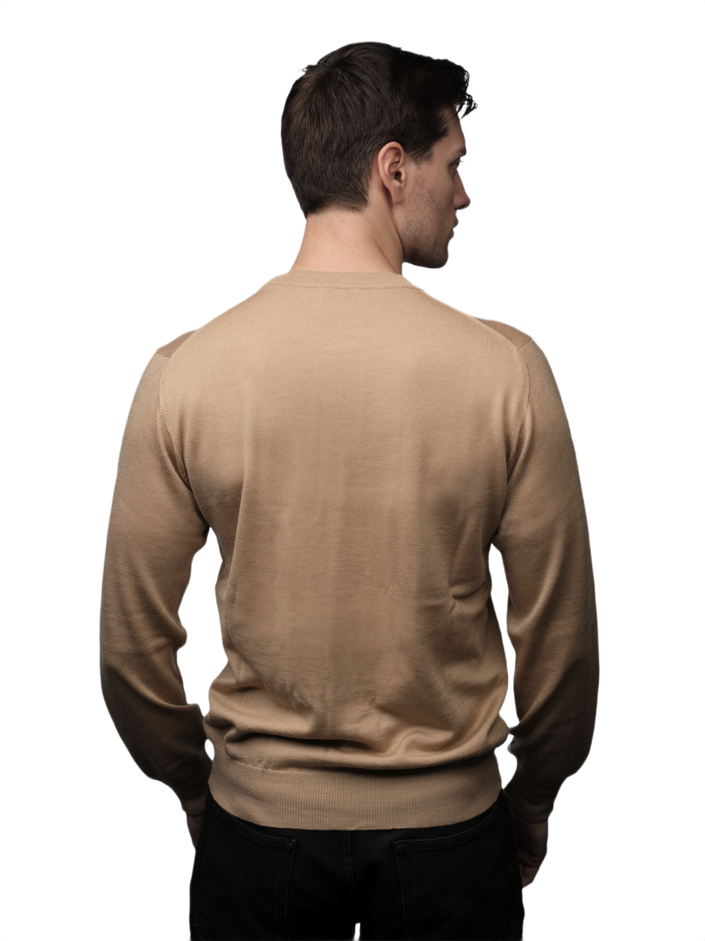 Maglia Uomo in misto Cashmere, Seta e Lana Merino Extrafine Girocollo