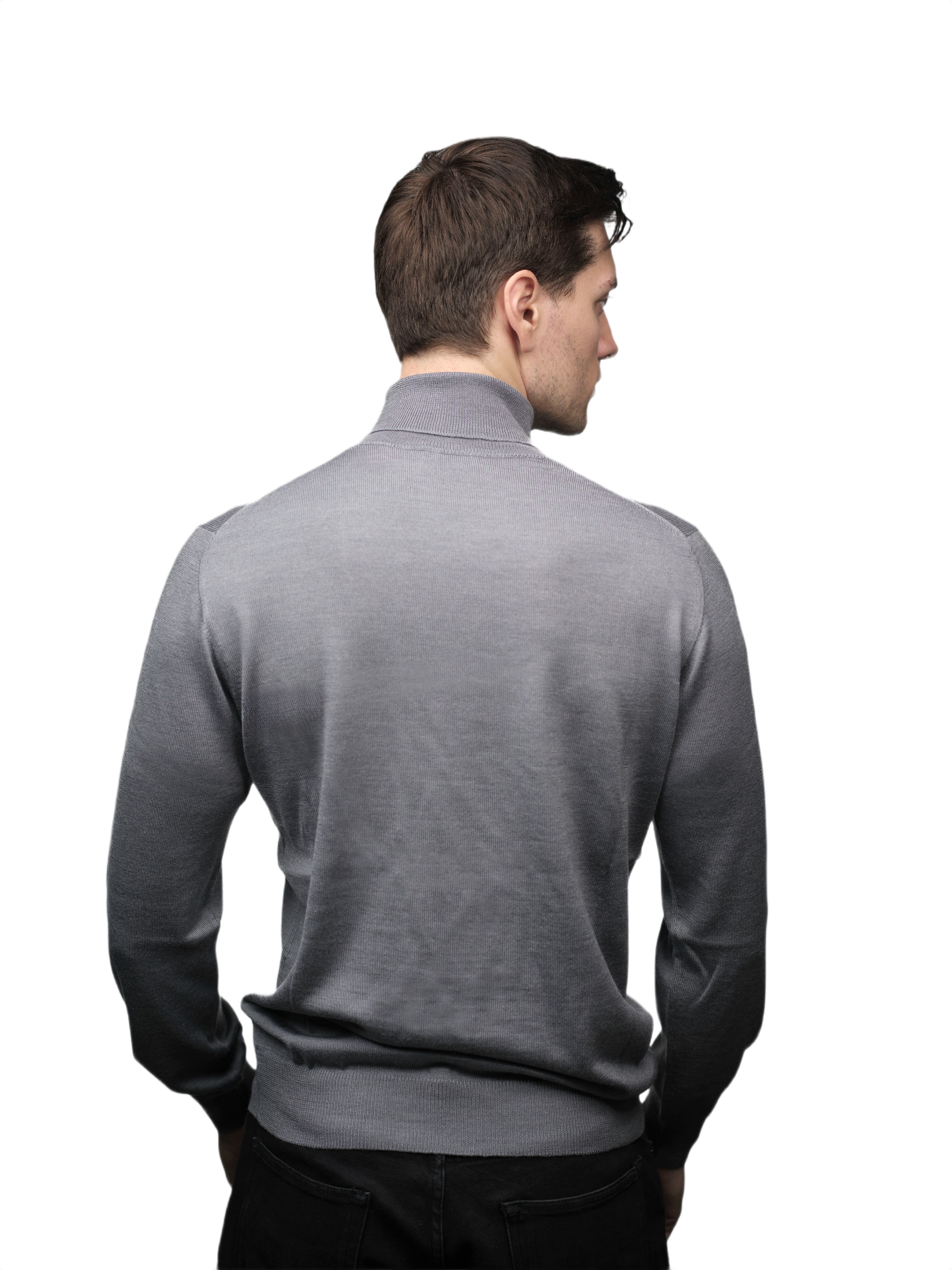 Maglia Uomo Dolcevita Cashmere Uomo, Seta e Lana Merino
