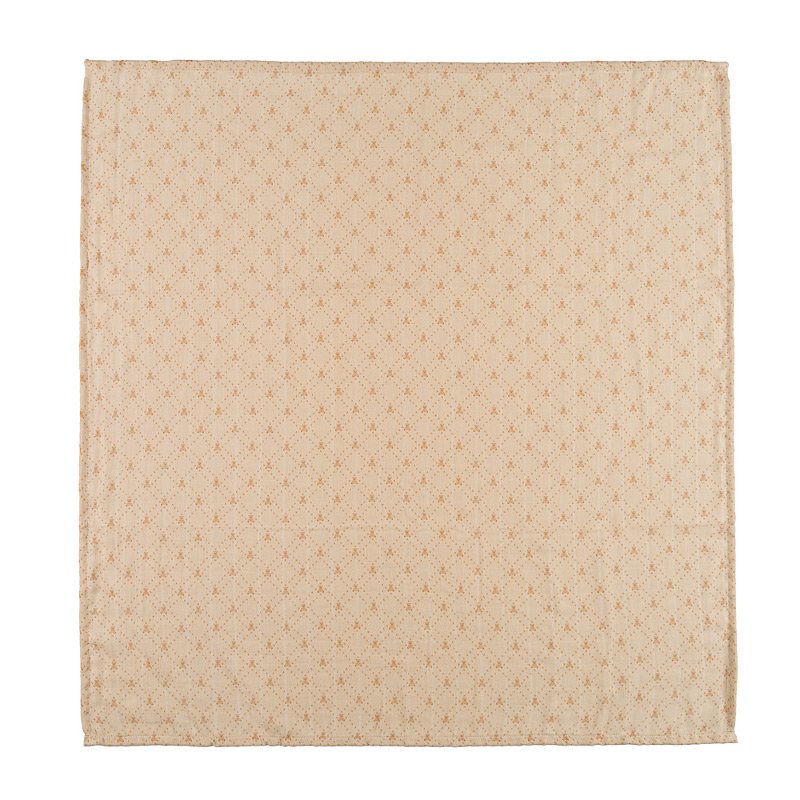 Mussola all over lettering 80x80 beige