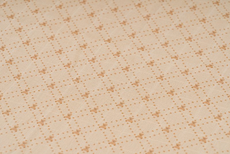 Mussola all over lettering 80x80 beige
