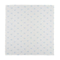 Mussola all over cuori 80x80 azzurro