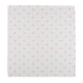 Set 3 pezzi mussola all over cuori 80x80 cm rosa
