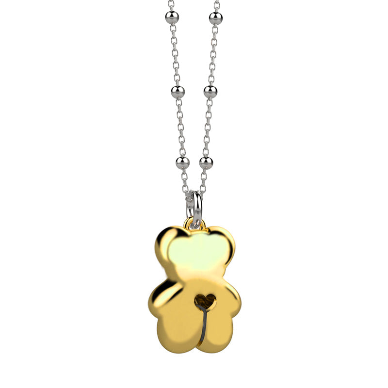 Pendente orsetto campanellina argento giallo