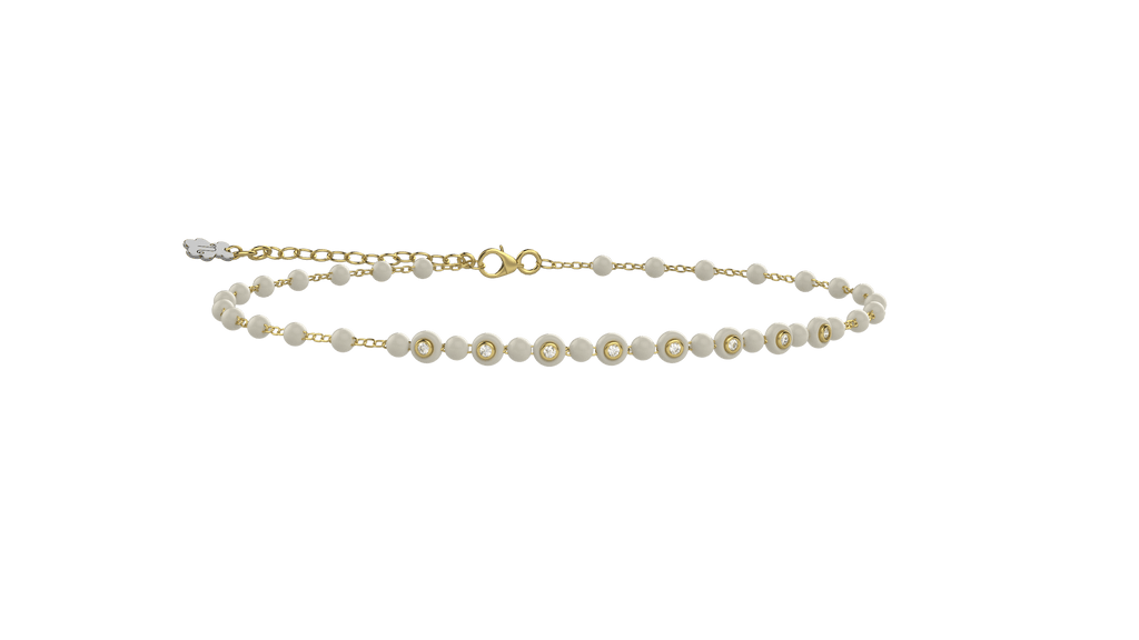 Bracciale Bimbi Argento 925 con pietre e dettagli bianchi