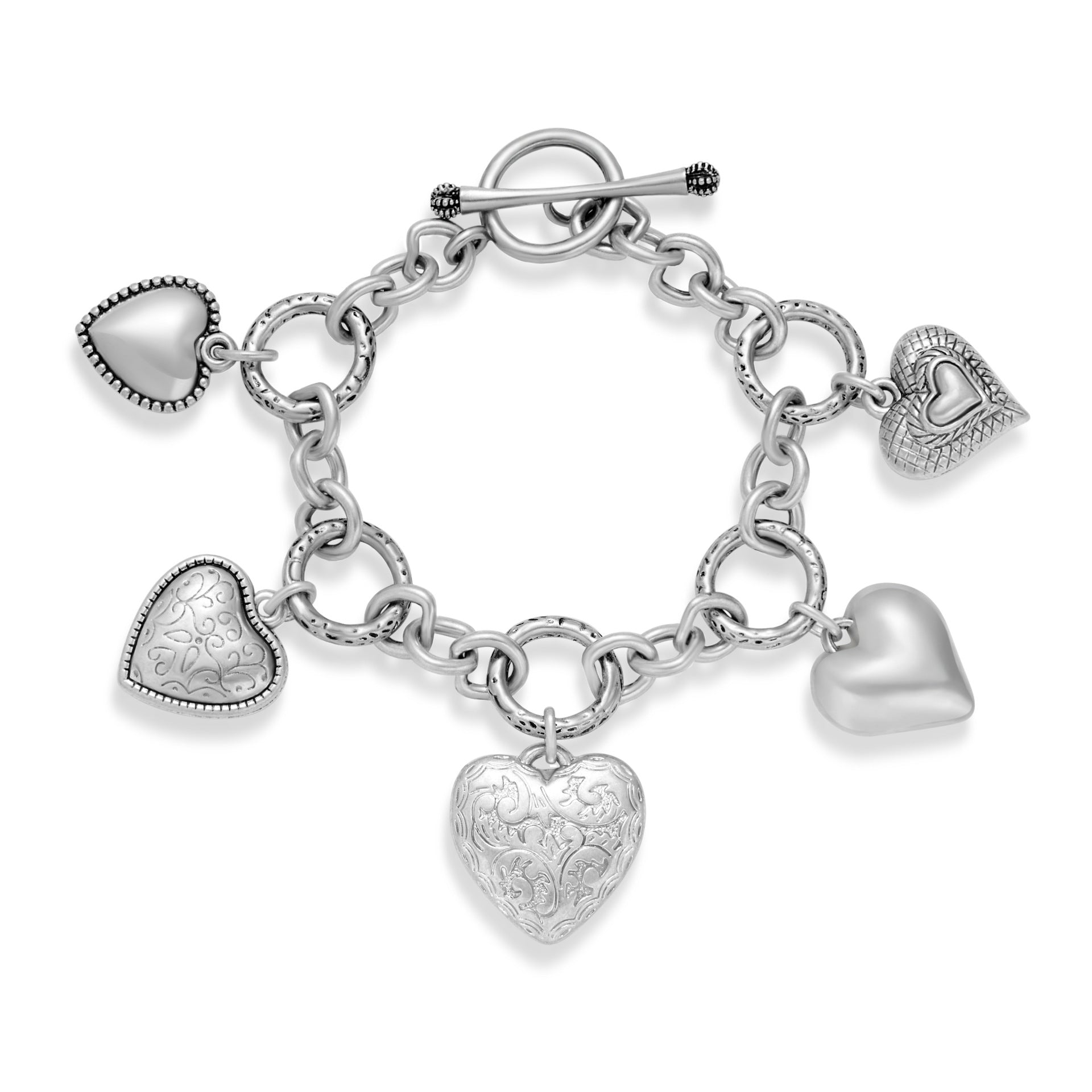 European and American Light Luxury Style Golden Thick Bead Chain Stacked Wear Bracelet Love Bracelet suit European and American Ins Style Heart-Shaped Bracelet
