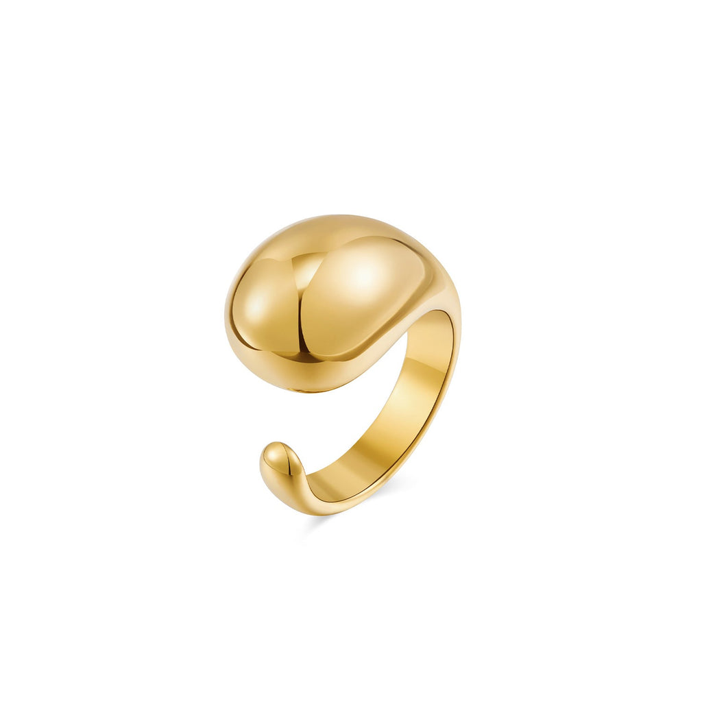 Fashion Irregular Ring Niche Design European and American Style Open Ring Women's Light Luxury High-end Ins Style Ring