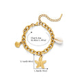 Ins Sea Star Shell Conch Bracelet 18k Gold Handmade Summer Ocean Bracelet Premium Feel Handmade for Women