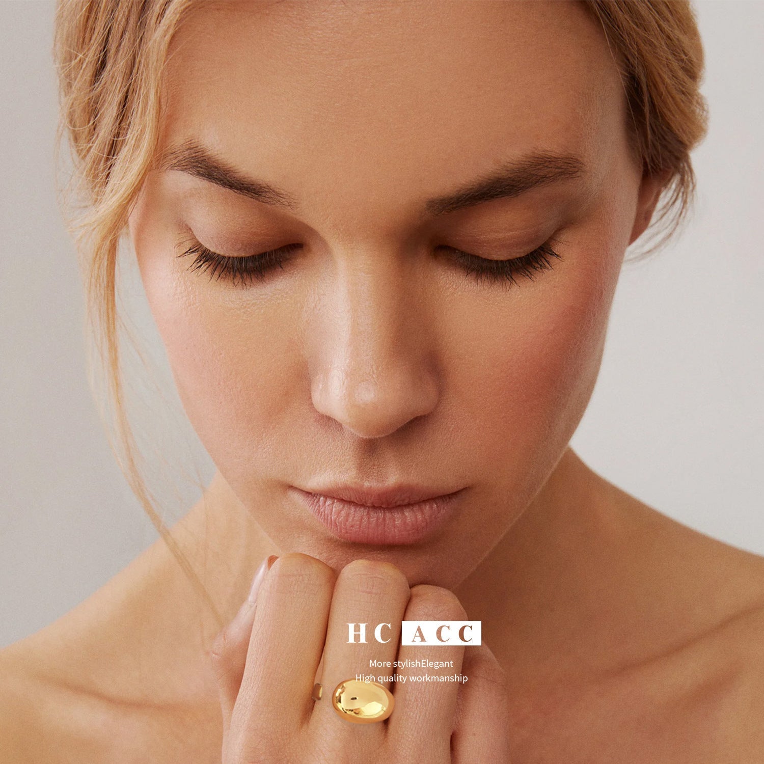 Fashion Irregular Ring Niche Design European and American Style Open Ring Women's Light Luxury High-end Ins Style Ring