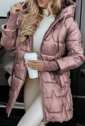 Hooded cotton jacket with three zippers