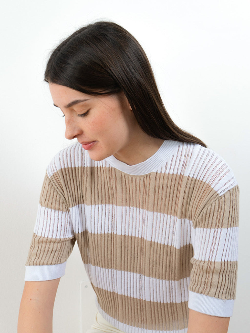 Rosalba maglia rigata costine