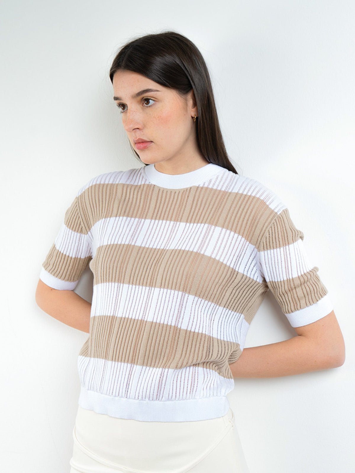 Rosalba maglia rigata costine