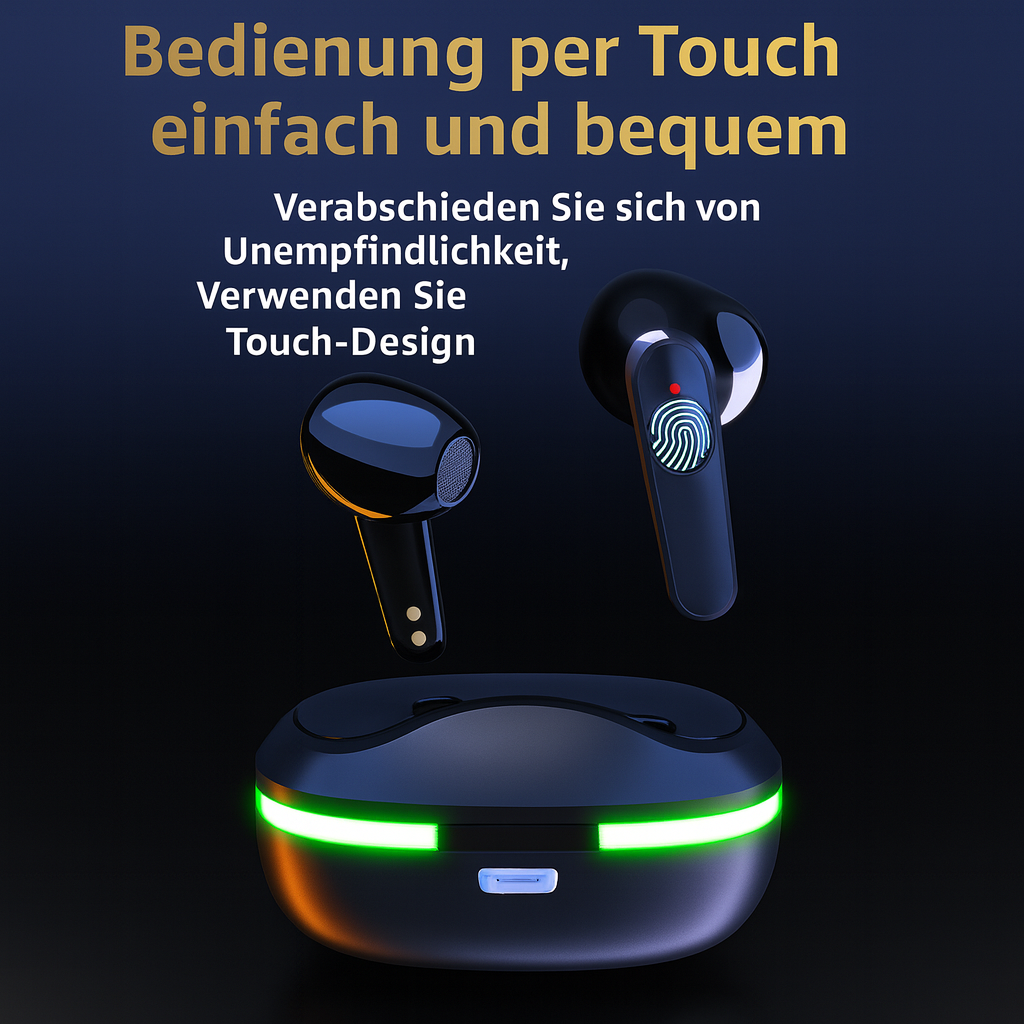 TWS Bluetooth 5.0 In-Ear Headphone Wireless Touch IPX4 LED Chargercase-3