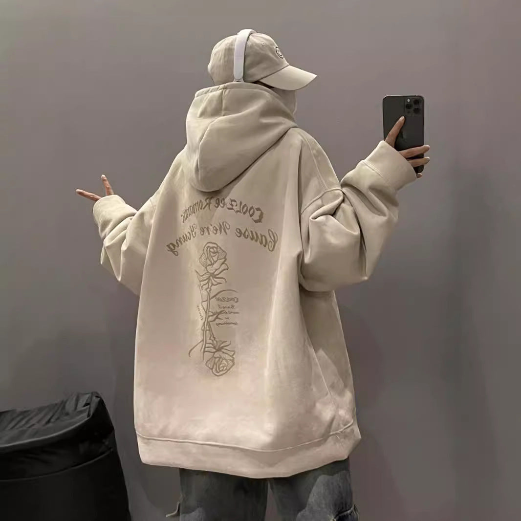 Women's Suede Hooded Sweater