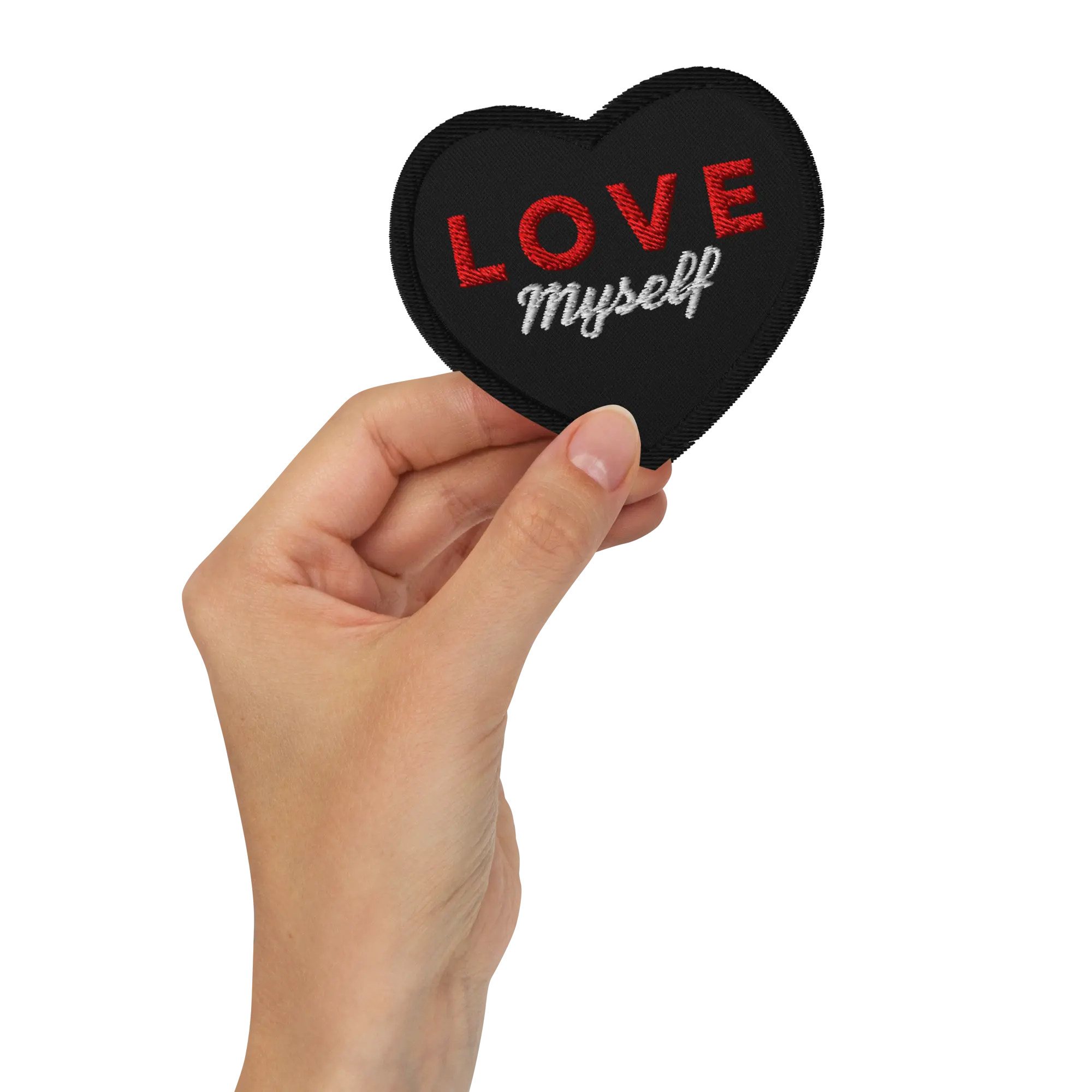 LOVE Myself Embroidered patches Black