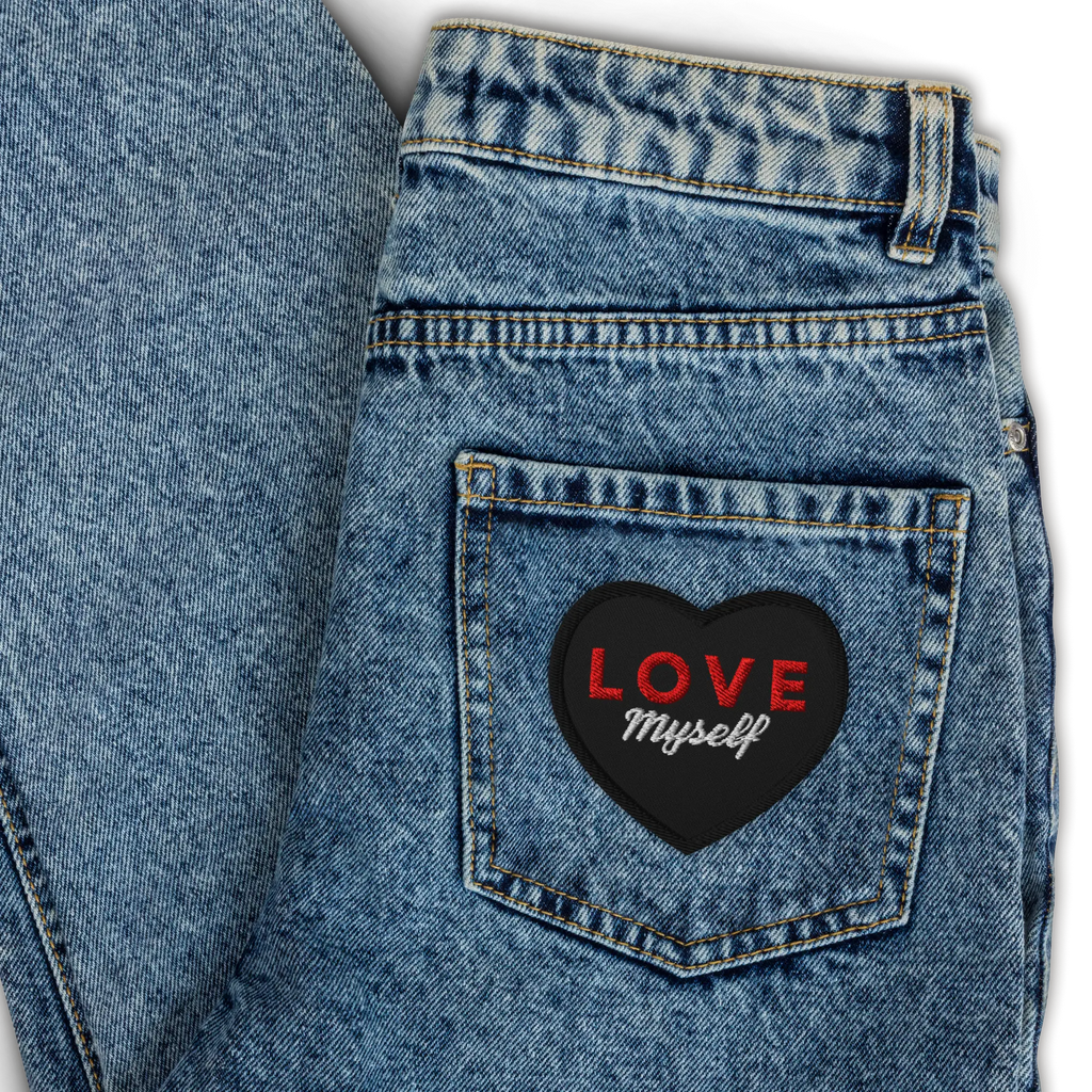LOVE Myself Embroidered patches Black