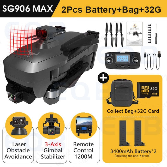 Drone professionale EQB con videocamera 4K, GPS e FPV 5G