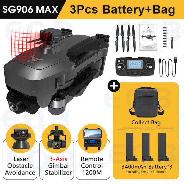 Drone professionale EQB con videocamera 4K, GPS e FPV 5G