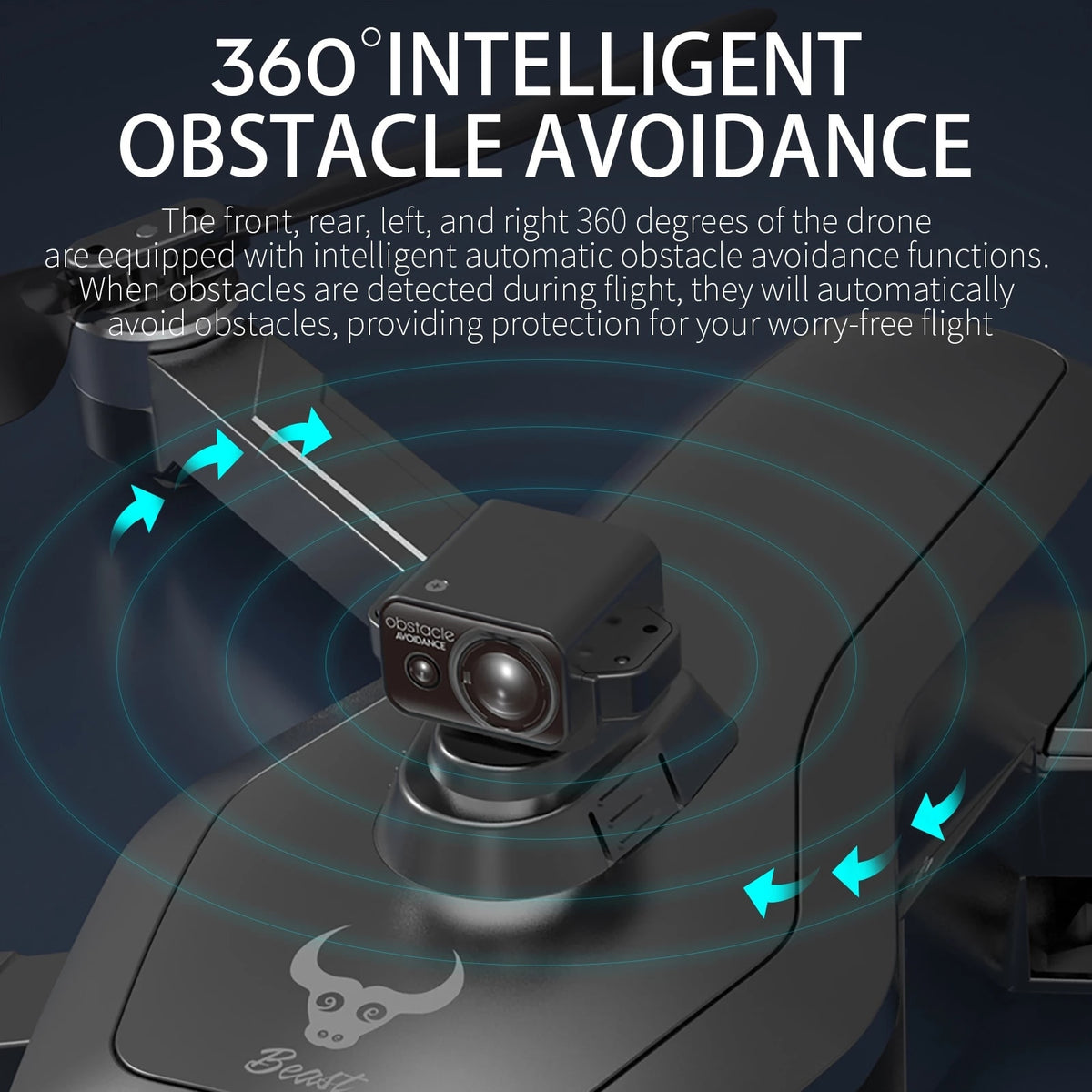 Drone professionale EQB con videocamera 4K, GPS e FPV 5G