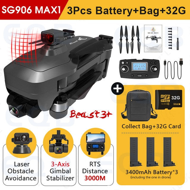 Drone professionale EQB con videocamera 4K, GPS e FPV 5G