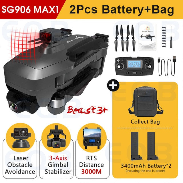 Drone professionale EQB con videocamera 4K, GPS e FPV 5G