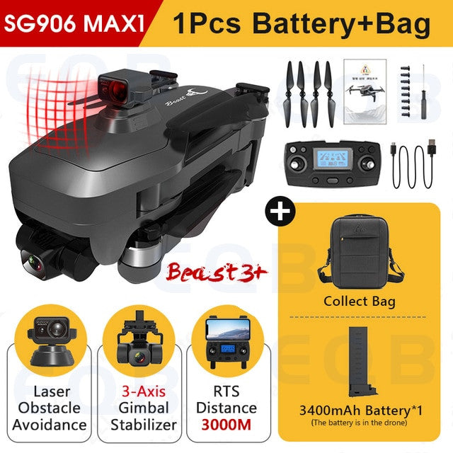 Drone professionale EQB con videocamera 4K, GPS e FPV 5G