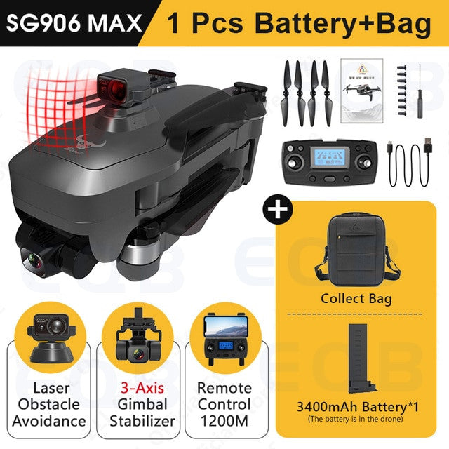 Drone professionale EQB con videocamera 4K, GPS e FPV 5G