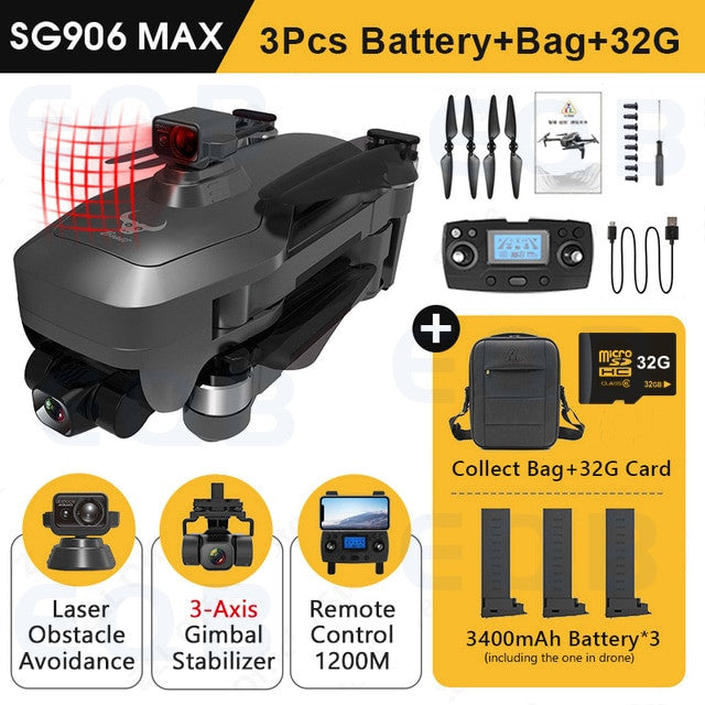 Drone professionale EQB con videocamera 4K, GPS e FPV 5G