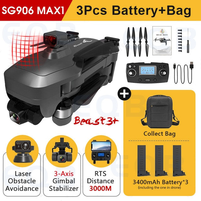 Drone professionale EQB con videocamera 4K, GPS e FPV 5G