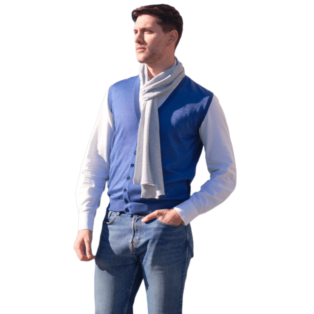 Gilet Uomo Misto Cashmere e Seta