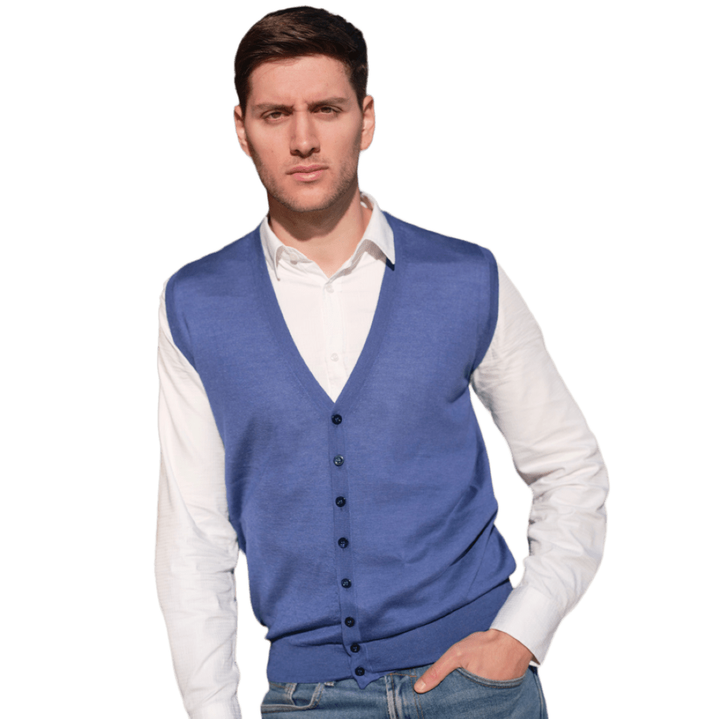 Gilet Uomo Misto Cashmere e Seta