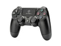 Controlador de jogos com fio USB Techancy para PS4 + PC, TX1704, com joystick duplo com feedback vibratório, preto