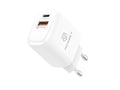 Techancy Carregador Branco De 20 W  TA2801, Suporta Pd E Qc3.0, Carregamento Rápido Pd, Compatível Com Telemóveis, Tablets