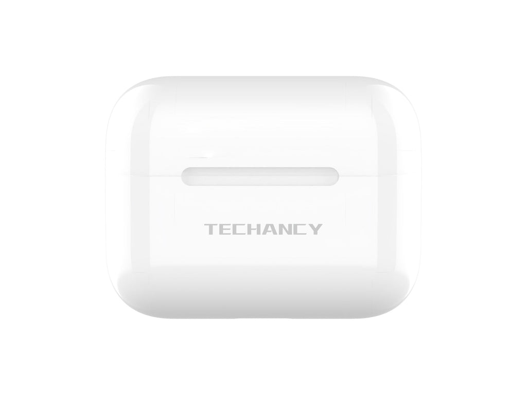 Techancy Auriculares TWS KP2713 Bluetooth 5.4 true wireless USB-C 4h de autonomia ligação estável 9m cor branca
