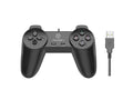 Controlador de jogos com fio para PC Techancy, TX1701, com feedback vibratório, preto